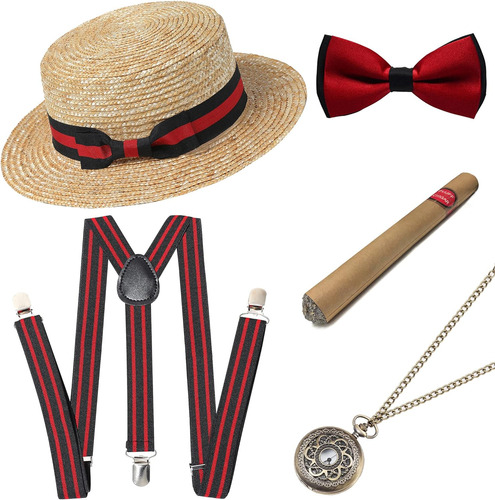 Juego De Accesorios Para Disfraz De Gángster De Gatsby