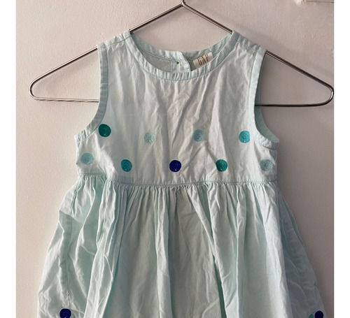 Vestido De Nena | Gap | Celeste Con Lunares | Musculosa