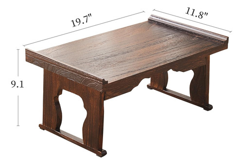 Gzqwdc Mesa De Piso Japonesa Pequeña Mesa De Centro Y Mesa