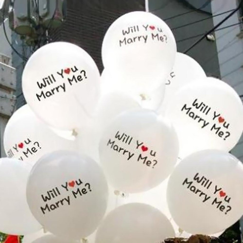 5 X 10x Globos De Látex Will You Marry Me, Accesorios Para