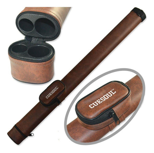 Cuesoul 1x1, Palo De Billar Duro Para Taco De Billar, Funda 1x1-marrón. 750 G