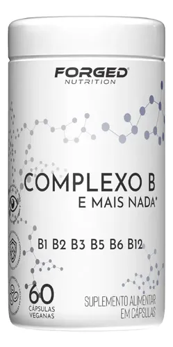 Complexo B B1 B2 B3 B5 B6 B12 Forged Nutrition 60 Cápsulas