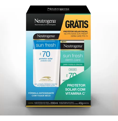 Kit Protetor Solar Neutrogena Promopack Corporal Fps70 200ml + Ne...
