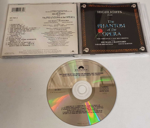 Cd Varios - Highlights From The Phantom Of The Opera