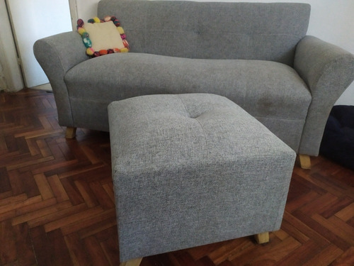 Sillón Estilo Nórdico Gris Con Isla