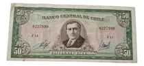 Comprar Antiguo Billete Chile 50 Escudos