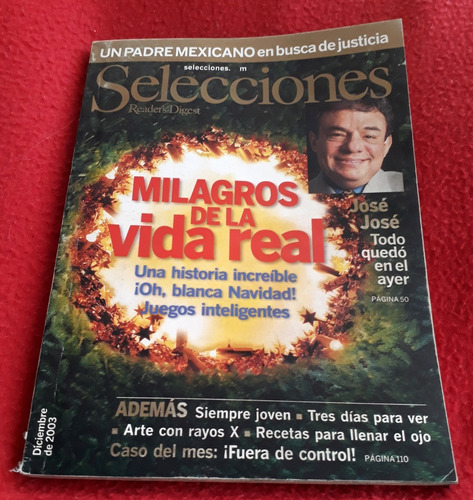Revista Selecciones Diciembre 2003 ( José José )
