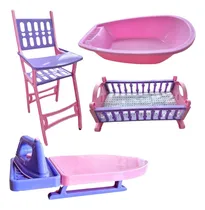 Comprar Set Cunita Bebotes Plancha Tabla Planchar Bañera Silla Comer