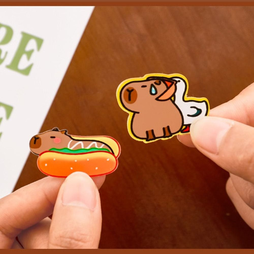 6 Peças De Broche De Capivara, Faça Você Mesmo, Emblema De C