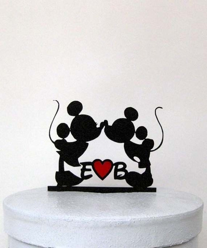 Topper Cake Adorno Torta Casamiento Disney Mickey Y Minnie
