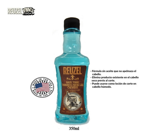 Hair Tonic Reuzel 350ml, Tonico Fijador Ligero Barbería