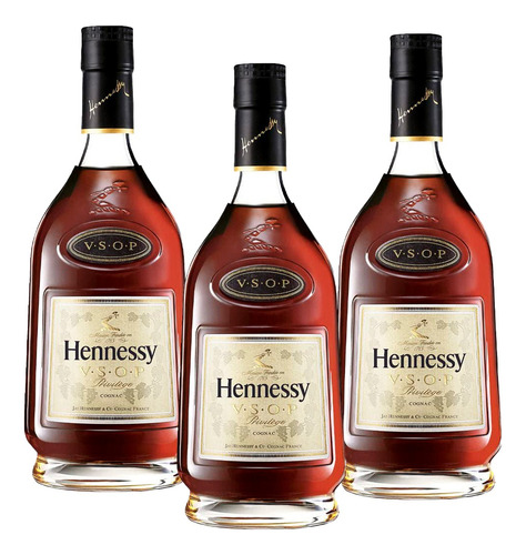 Pack De 3 Cognac V.s.o.p. Hennessy Nueva Ed. 700ml