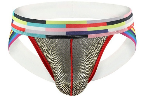 Suspensor Jockstrap Colorido Gay Dorado Plateado Rojo Ms098