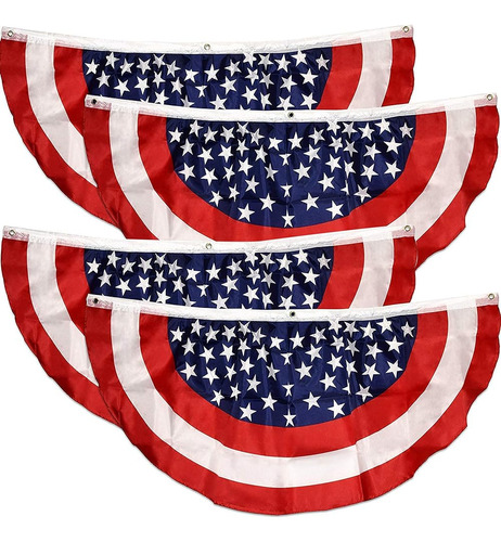 Gift Boutique Patriotic Bunting Banner 4 Pack American Flag 