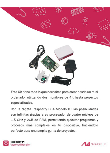 Raspberry Pi 4 2gb Case Ventilador Hdmi Pi 4 B Kit