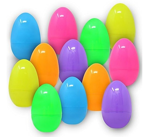Huevos De Pascua Joyin De 12 Piezas Brillantes De Plastico