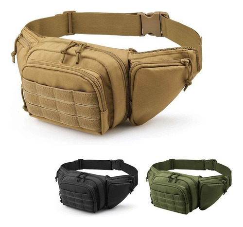 B Bolsa De Cintura Tática Masculina Ajustável De Grande
