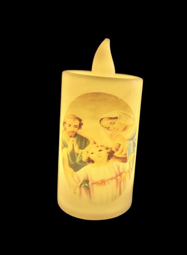 4 Velas Cirio Veladora Con Luz Led Efecto Llama