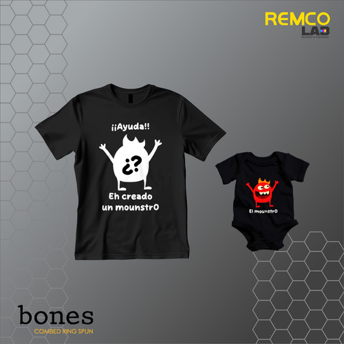 Paquete De 2 Playeras Padre Y Bebé De Mounstro