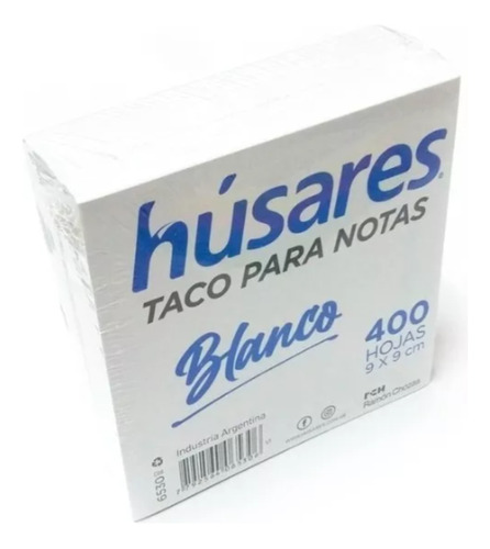 10 Taco Para Notas Blanco Husares 9 X 9 Cm 400 Hojas - 6530