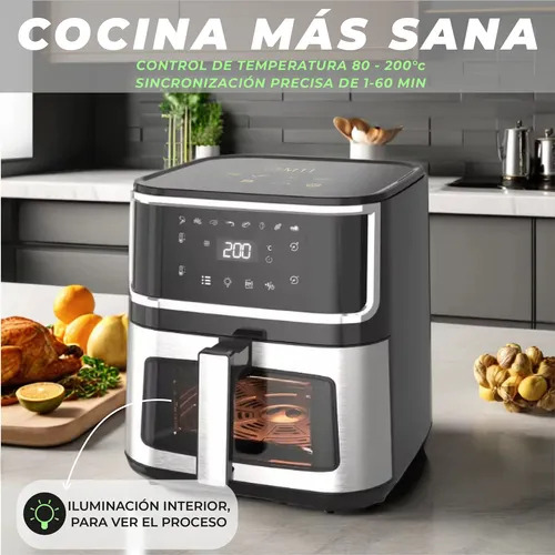 Freidora De Aire Mti Air Fryer Sin Aceite 9l 1800w Saludable