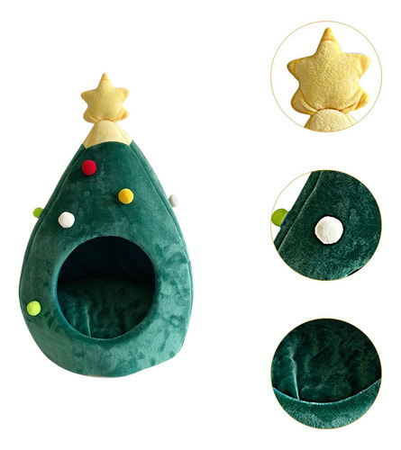 . Nido Para Gatos Semicerrado Con Forma De Árbol De Navidad