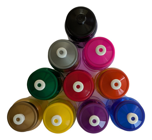 100 Cilindro Vaso Tarro Bolo De Colores 500 Ml Para Fiestas Multicolor