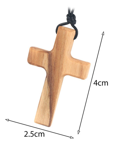 Collar De Cruz De Madera De Olivo, Regalo De Cruz De