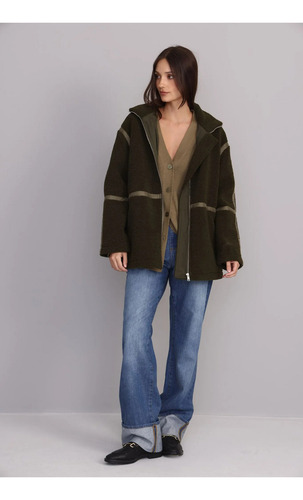 Campera Mujer Corderito Importada Con Detalles Yagmour Noe