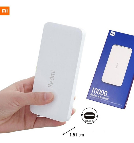 Xiaomi Power Bank Cargador 10mil Usb-c Carga Rapida Redmi