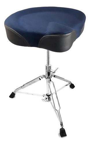 Banco Para Bateria Selim Azul Bauer Torelli Bab39
