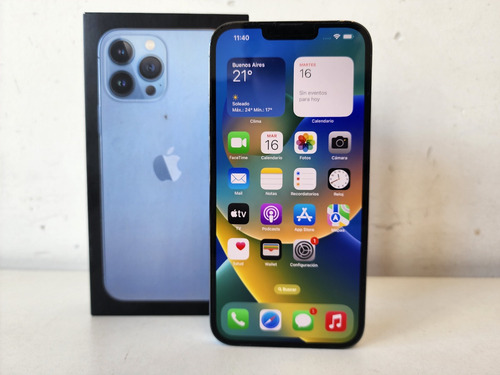 Imagen 5 de 10 de iPhone 13 Pro Max 128gb Bateria 98% + Cargador, Cable Y Caja
