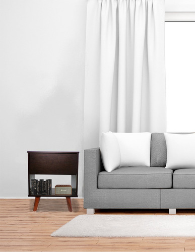 Buro Para Recamara Decomobil Mesa De Noche Minimalista Acabado Mate Texturizado Color Wengue