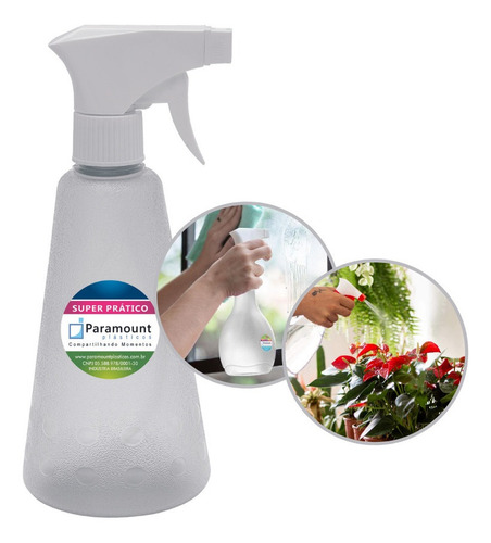 Imagem 3 de 5 de Pulverizador Multiuso 500 Ml Gatilho E Alavanca Ergonômico