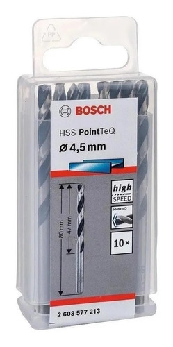 Broca Hss Pointteq 4,0mm 10peças 2608577208 Bosch