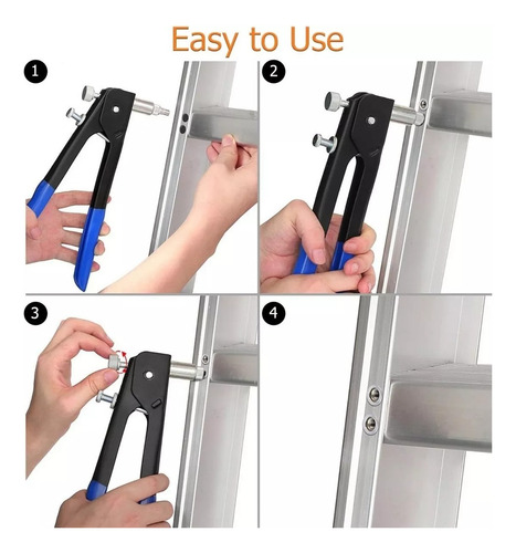 86pcs/kit Remachadora Manual Con Tuercas M3-m8 Y Estuche