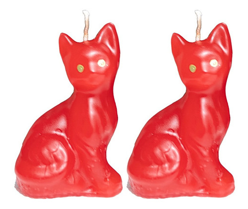 2 Gatos De Parafina (veladora Para Rebotar Magia Negra )