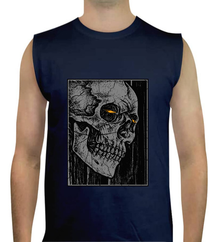 Playera Sin Mangas Diseño Skull Tank Top - Znoow