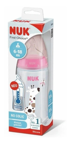 Mamadera Nuk First Choice Plus C/control De Temp. X300ml