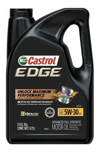 Aceite Castrol Edge 5w30 100% Sintetico Garrafa 4.73lt