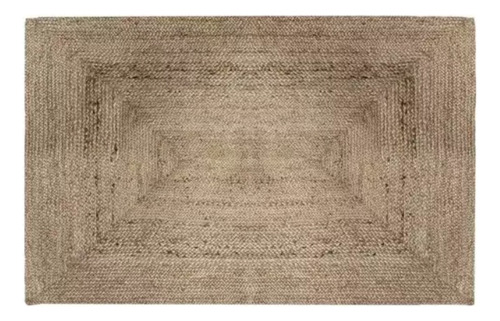 Alfombra Living De Yute Natural 120x170cm Atmosphera Ancho 120 Cm Color Marrón Claro Diseño De La Tela Liso Largo 170 Cm