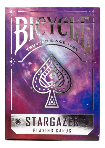 Cartas Bicycle Stargazer 201 Barajas Profesional Cardistry Reverso Lila Idioma Inglés