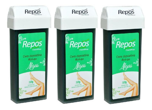 Repos Kit 3uni Cera Depilatória Roll-on Algas 100g