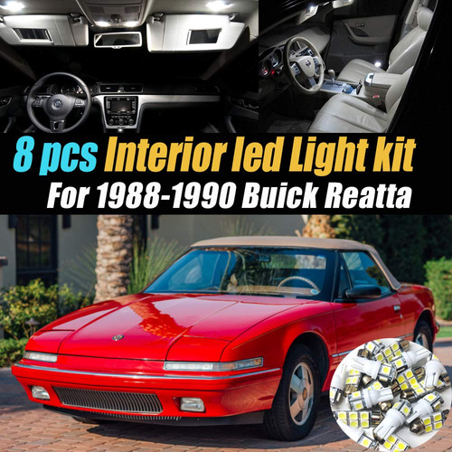 Kit Bombilla Luz Led Para Interior Automovil 8 Pieza Super