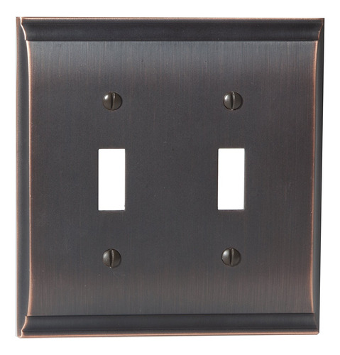 Candelero Placa Pared Bronce 2 Interruptor