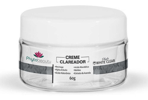 Creme Clareador Ác Mandélico, Ác Hialurônico 60g Phytobeauty