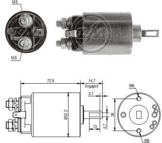 Solenoide O Automatico Nissan Yanmar Nissan 12v Zm 784