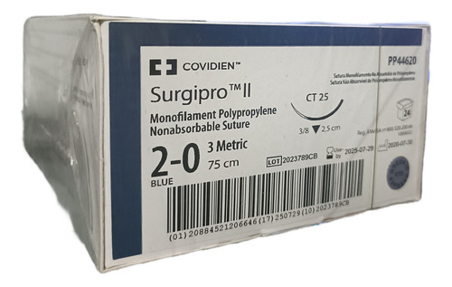 Sutura Surgipro Ii 2-0 Monofilamento De Propileno No Absorbi