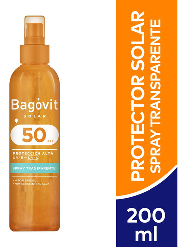 Bagovit Solar Spray Transparente 50+ X 200