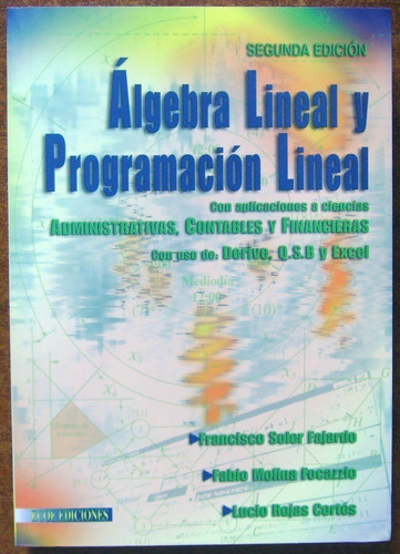 Libro Álgebra Lineal Y Programación Lineal - Soler